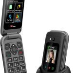 ttfone هاتف واتس اب TT970 بشاشة لمس 4G بزر كبير قابل للطي - مع كاميرا 8 ميجابكسل ومتوافق مع جهاز السمع - سهل وبسيط في الاستخدام