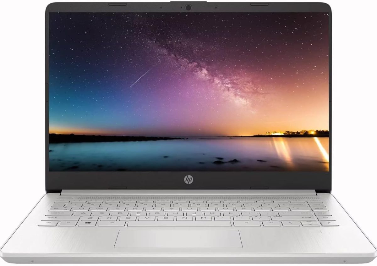 HP لابتوب 14 انش FHD، AMD رايزن 3-3250U (حتى 3.5GHz)، 8GB RAM 256GB SSD + 1TB HDD، ايثرنت، USB-A&C، كاميرا ويب، WiFi، بلوتوث، HDMI، شحن سريع، فضي، ويندوز 10، قاعدة ماوس ابيس