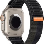 متوافق مع سوار ساعة ابل 46 ملم 45 ملم 44 ملم 49 ملم للرجال، سوار رياضي مضفر لساعة اي ووتش سلسلة 10 9 8 7 6 5 4 3/SE 2/الترا 2، سوار من قماش النايلون جيد التهوية