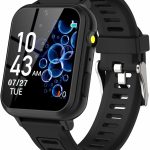 ساعة ذكية للاولاد من ويزوديت، 24 لعبة، شاشة لمس HD، كاميرا فيديو، مشغل موسيقى، عداد خطوات، مصباح يدوي، ساعة منبه، اسود