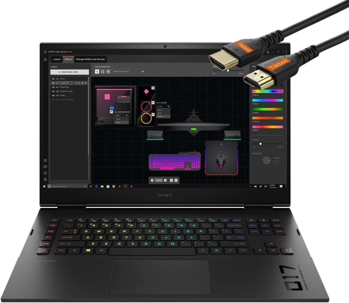 لابتوب العاب اتش بي اومن (2023) الجيل 13 | انتل كور i7 13700HX -16GB كمبيوتر 5 رام 1TB SSD شاشة 17 انش FHD 144Hz بطاقة رسومات NVDIA جيفورس RTX 8GB-4060 كيبورد RGB خلفية (صندوق مفتوح)