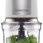 مفرمة طعام كهربائية 500 واط من كينوود مع وعاء 500 مل، سرعة مزدوجة، شفرة رباعية من الفولاذ المقاوم للصدا، مرفق مايونيز متعدد الالوان، ملعقة مسطحة وكسارة الثلج CHP61.100WH