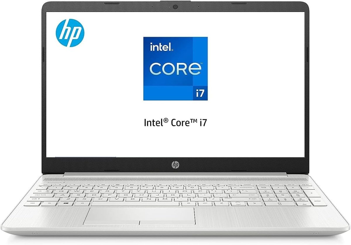 HP لابتوب 15-dw3145ne بشاشة FHD 15.6 انش ومعالج انتل كور i7 الجيل 11 وذاكرة RAM 16GB وSSD 512GB وبطاقة رسومات انتل ايريس اكس وويندوز 11 وكيبورد عربي-انجليزي، فضي طبيعي، 593B1EA (مطور)