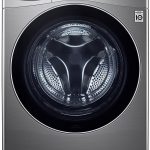 LG مجموعة غسالة ومجفف 1000 دورة في الدقيقة، غسيل 13 كغم/سعة تجفيف 8 كجم، مقاس 650 ملم × 770 ملم × 940 ملم، لمسة نهائية من الستيل البلاتيني