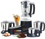 مطحنة خلاط سوبر من باناسونيك - 1000 واط - MX-AC400 ، لون اسود - 3 مرطبانات من الستانلس ستيل - و1 مرطبان للعصير - ضمان 1 عام. ضمان