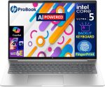 HP Probook 460 AI Powered Business Laptop 16.0" IPS FHD+ Display (Intel Ultra 5 125U (Beats i5-1335u), 16GB DDR5, 512GB PCIe SSD, Intel Graphics, Backlit KB, Fingerprint, WiFi 6E, Webcam, Win 11 Pro)