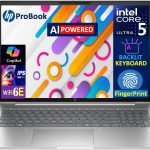 HP Probook 460 AI Powered Business Laptop 16.0" IPS FHD+ Display (Intel Ultra 5 125U (Beats i5-1335u), 16GB DDR5, 512GB PCIe SSD, Intel Graphics, Backlit KB, Fingerprint, WiFi 6E, Webcam, Win 11 Pro)