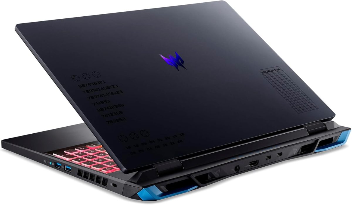 ⁦ايسر لابتوب العاب بريداتور هيليوس نيو 16 الجيل 14 انتل كور i9-14900HX 24 نواة حتى 5.80GHz/8GB انفيديا RTX4070/16 انش 240Hz/واي فاي 6E/RGB KB/ويندوز 11 هوم/اسود (16GB RAM | 1TB SSD)⁩ - الصورة ⁦15⁩