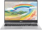 اسس لابتوب كروم بوك CX1، شاشة LED FHD 15.6 انش (1920×1080)، معالج انتل سيليرون N4500، ذاكرة RAM 8GB، بطاقة ذاكرة اي ام ام سي 64GB، نظام تشغيل كروم، فضي، بطاقة مايكرو SD TWE 64GB