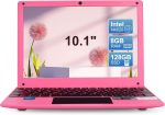 لابتوب تعليمي صغير محمول مع معالج انتل سيليرون N4020 وذاكرة RAM 8GB وSSD 128GB وشاشة HD IPS للتعلم والعمل المكتبي من زاوهويكسين (زهري، 8GB+128GB)