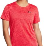 اندر ارمور تي شيرت تيك تويست باكمام قصيرة وقبة دائرية بدون طوق للنساء