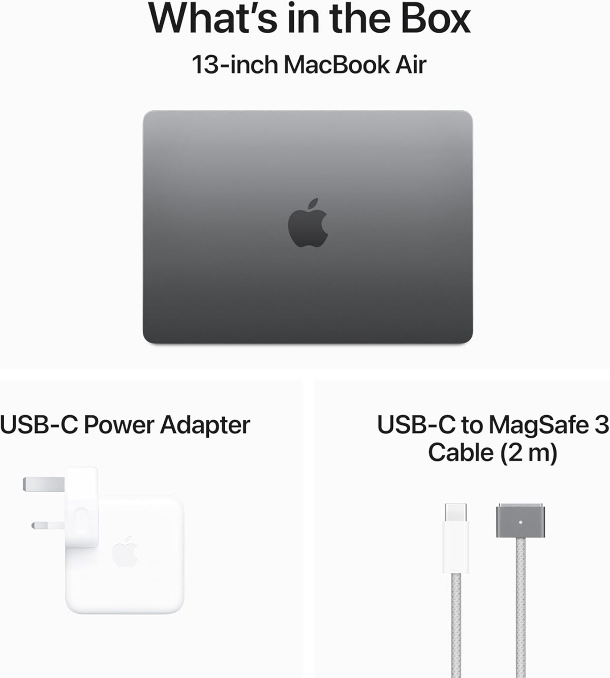 ⁦MacBook Air موديل 2024 من Apple (مقاس 13 إنش، شريحة Apple M3 بوحدة معالجة مركزية ثمانية النوى ووحدة معالجة رسومات غرافيك مع 10 نوى، ذاكرة موحدة 8GB‏، 512GB) - رمادي فلكي؛ العربية/الإنجليزية⁩ - الصورة ⁦6⁩
