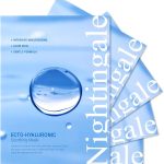نايتنجيل قناع مرطب اكتو هيالورونيك من كوريان - 5 قطع - ورقة ترطيب مضادة للشيخوخة والتجاعيد للرجال والنساء مع حمض الهيالورونيك - قناع لتفتيح الوجه لجميع انواع البشرة