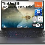 لينوفو لابتوب اعمال ثينك باد E16 بشاشة 16 انش FHD+ ومعالج AMD رايزن 5 7530U سداسي النواة (افضل من i7-1355U) و24GB DDR4 RAM و1TB PCIe SSD وواي فاي 6 وكيبورد باضاءة خلفية وقارئ بصمة وويندوز 11 برو،