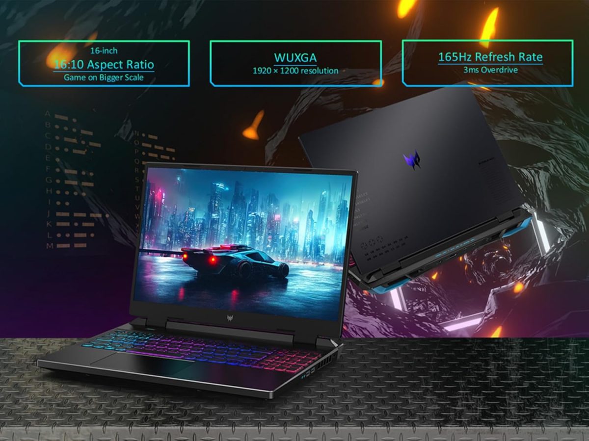 ⁦ايسر لابتوب العاب بريداتور هيليوس نيو 16 الجيل 14 انتل كور i9-14900HX 24 نواة حتى 5.80GHz/8GB انفيديا RTX4070/16 انش 240Hz/واي فاي 6E/RGB KB/ويندوز 11 هوم/اسود (16GB RAM | 1TB SSD)⁩ - الصورة ⁦3⁩