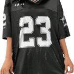 تي شيرت جيرسي شبكي مطبوع عليه حروف للنساء من جورجليتر برقبة على شكل حرف V ونصف كم وبلوزات بكتف منسدل