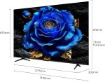 ⁦TCL تلفزيون ذكي 65 بوصة 4K QLED ملون كوانتوم كريستال HDR 10+ للالعاب، جوجل تي في ودولبي فيجن اتموس ودي تي اس فيرتشوال اكس وام ام ام سي وتحكم صوتي جيم ماستر بتصميم نحيف - 65T6C (موديل 2025)⁩ - الصورة ⁦3⁩