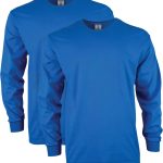 تي شيرت من غلدان للرجال،بأكمام طويلة من القطن الفائق للرجال، عبوة من قطعتين