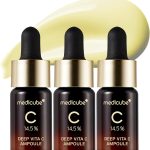 ميديكوب سيروم ديب فيتا سي 2.0 || فيتامين سي النقي بنسبة 14.5% يقلل من ظهور فرط التصبغ والبقع الداكنة والشوائب | 16 اختبار ذاتي | العناية بالبشرة الكورية (10 غرام × 3 زجاجات)