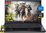 ايسر لابتوب العاب نيترو في 15 15.6 انش FHD IPS 144Hz انتل 10 كور i7-13620H 32GB RAM 1TB SSD جيفورس RTX 4060 باضاءة خلفية USB-C ويندوز 11 مع ملحق اي سي بي