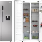 ثلاجة نيكاي 750 لتر/ 410 لتر بباب مزدوج مع ضاغط عاكس موفر للطاقة، مراة عرض درجة الحرارة، اذابة الجليد بكفاءة عالية، هيكل ستيل - NRF750SBD5