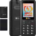 ايه جي ام جوال M9 4G متين بميزة اساسية، زر كبير، مقاوم للماء IP68/IP69K، مقاوم للسقوط، خطوط كبيرة، اتصال سريع، 3 فتحات بطاقات، راديو اف ام، شعلة، 2 × بطارية 1000mAh