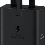 محول طاقة 45 وات مع كابل من سامسونج، اسود