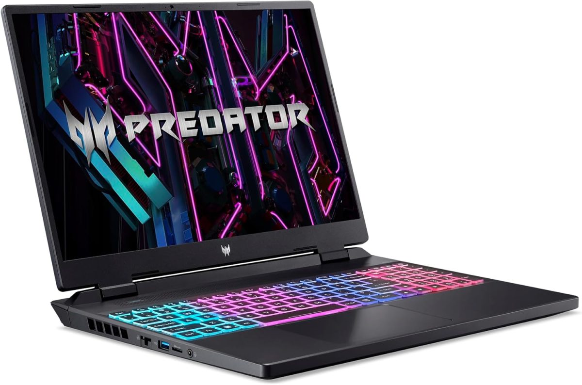 ⁦ايسر لابتوب العاب بريداتور هيليوس نيو 16 الجيل 14 انتل كور i9-14900HX 24 نواة حتى 5.80GHz/8GB انفيديا RTX4070/16 انش 240Hz/واي فاي 6E/RGB KB/ويندوز 11 هوم/اسود (16GB RAM | 1TB SSD)⁩ - الصورة ⁦10⁩