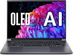 ايسر لابتوب سويفت اكس 14 بشاشة OLED 14.5 انش 2880×1800 120Hz معتمد من كالمان | فتح تجارب الذكاء الاصطناعي | معالج انتل كور الترا 7 155H | انفيديا جيفورس RTX 4060 | 16GB LPDDR5X | 1TB SSD |
