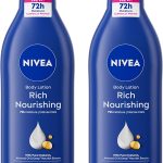 لوشن للجسم للبشرة الجافة الى الجافة جدا من نيفيا، مغذي غني، عناية كاملة 5 في 1، رطوبة مكثفة 48 ساعة، 2 × 400 مل، عبوة من قطعتين