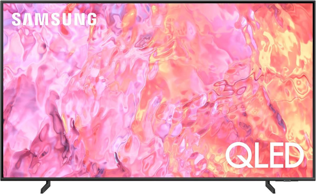 تلفزيون سمارت QLED Q60C من سامسونج، 65 بوصة، رمادي تيتان، 2023، كوانتوم دوت، HDR10+، ايرسليم، موزع ذكي، QA65Q60CAUXZN