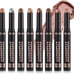 مجموعة اقلام ظلال عيون من بيبيسك، 8 قطع من اعواد مكياج متدرجة لامعة غير لامعة، اقلام تحديد عيون كريمية متعددة الالوان، ظلال عيون كريمي يدوم طويلا لمكياج العيون غير اللامع