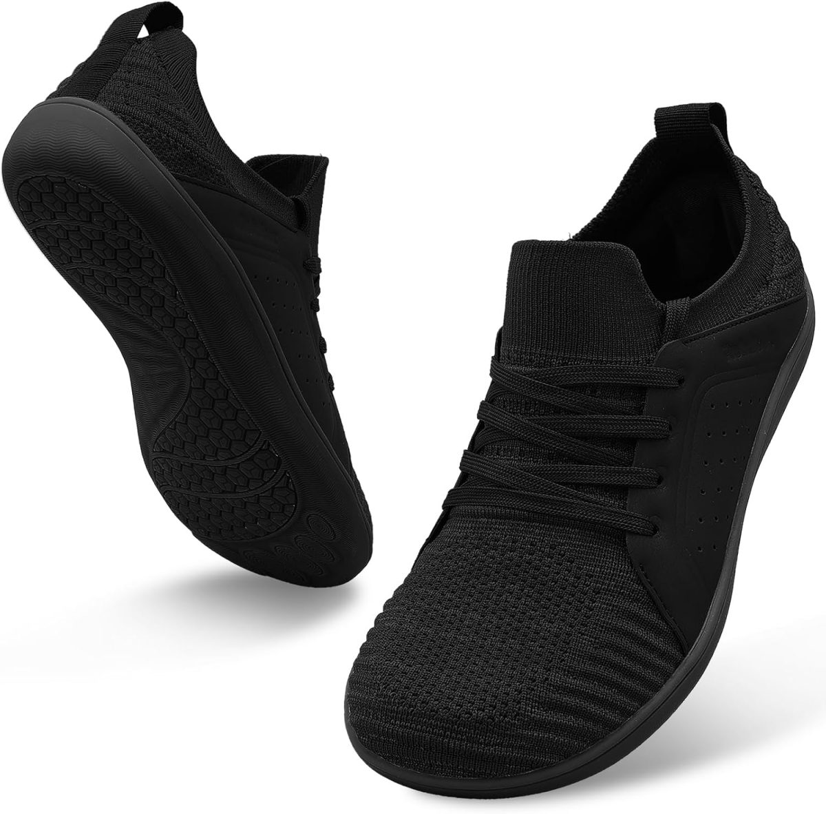 L-RUN Mens Barefoot Shoes Minimalist Walking Shoes Breathable Wide Toe Running Trail Shoes Zero Drop Sneakers for Cross-Trainer