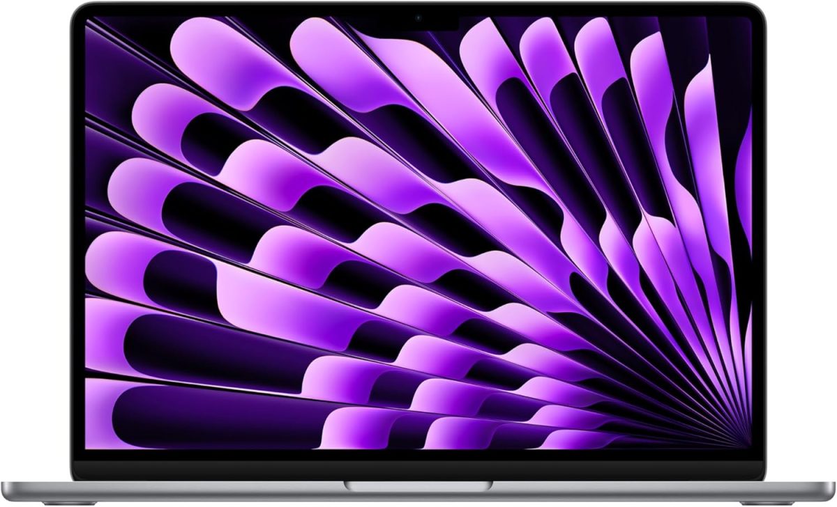 MacBook Air موديل 2024 من Apple (مقاس 13 إنش، شريحة Apple M3 بوحدة معالجة مركزية ثمانية النوى ووحدة معالجة رسومات غرافيك مع 10 نوى، ذاكرة موحدة 8GB‏، 512GB) - رمادي فلكي؛ العربية/الإنجليزية