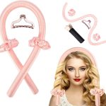 ويموكي اداة تجعيد الشعر بدون حرارة بدون حرارة طوال الليل بدون حرارة مع مشبك مخلبي، بكرات شعر طبيعية ناعمة لتمويج الشعر بنفسك، اداة تصفيف الشعر للنوم في الليل لفترة طويلة ومتوسطة