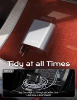 ⁦ليسين شاحن سيارة ايفون قابل للسحب 4 في واحد [69 واط]، محول شاحن سيارة USB C سريع الشحن مع كيبل سلك قابل للسحب، منظم سيارة لموبايل ايفون 15 برو ماكس بلس⁩ - الصورة ⁦9⁩