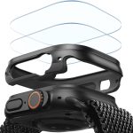 ESR حافظة لساعة ابل الترا 2/1 مع شاشة حماية 49 ملم (2024/2023/2022)، حماية من الدرجة العسكرية، هيكل من خليط معدني من الالومنيوم مع قطعتين من واقيات زجاج ارموريت، تبقى اصلية، اسود