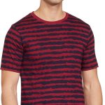 علامة امازون التجارية - انكاست دنيم كو. تي شيرت للرجال مخطط مصمم بقصة عادية