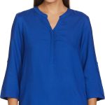 أمازون براند - سيمبول بلوزة سادة بقصة عادية للنساء