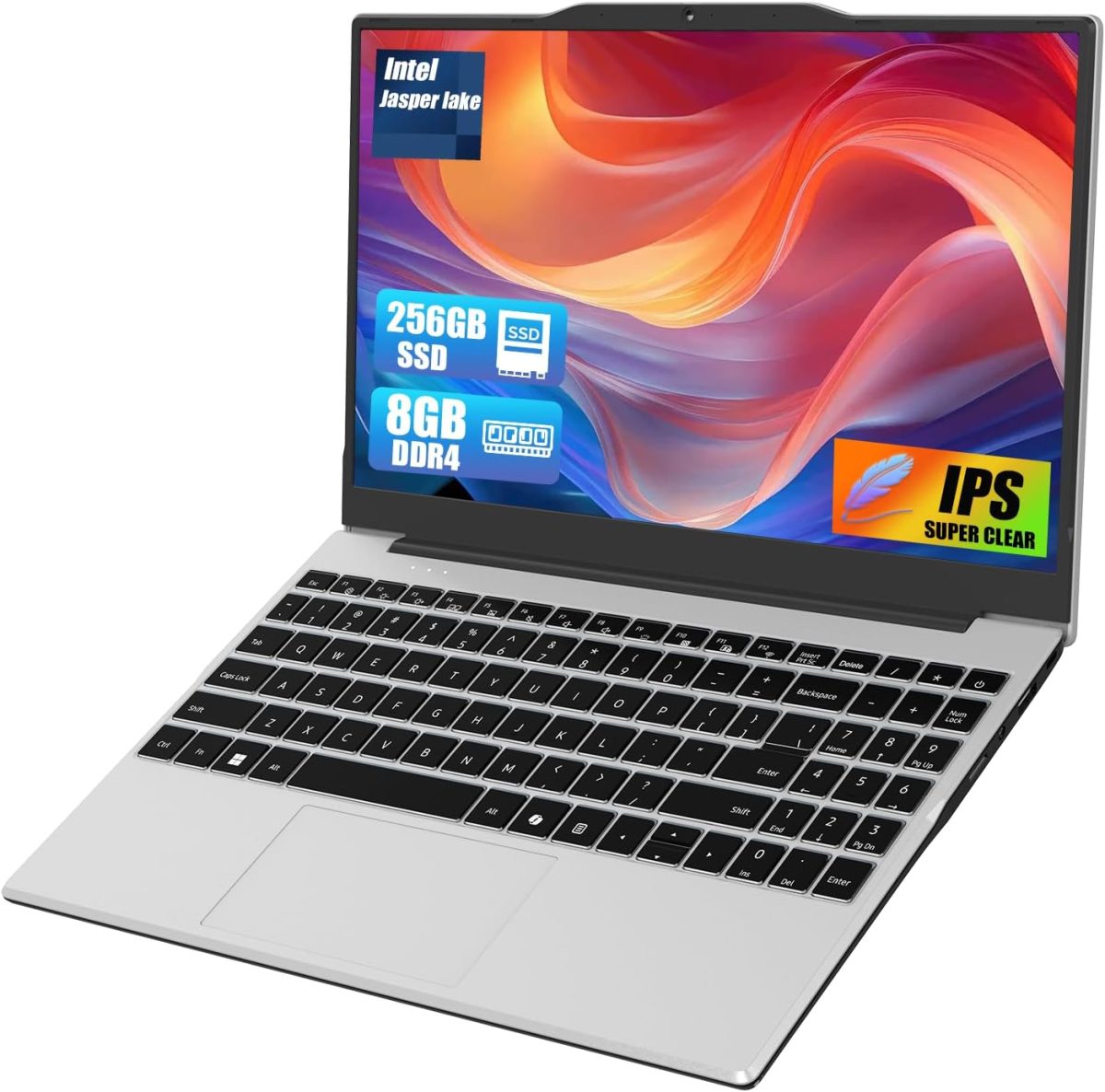 Celeron N5095 Mini Laptop, Student and Business, 14 Inch FHD IPS Display (up to 2.9 GHz, Beats N4020), Numerical Keyboard, 2.4/5G WiFi, 38WH Battery, Webcam, Mini HDMI, USB, Type-C (8GB DDR4 RAM 256GB