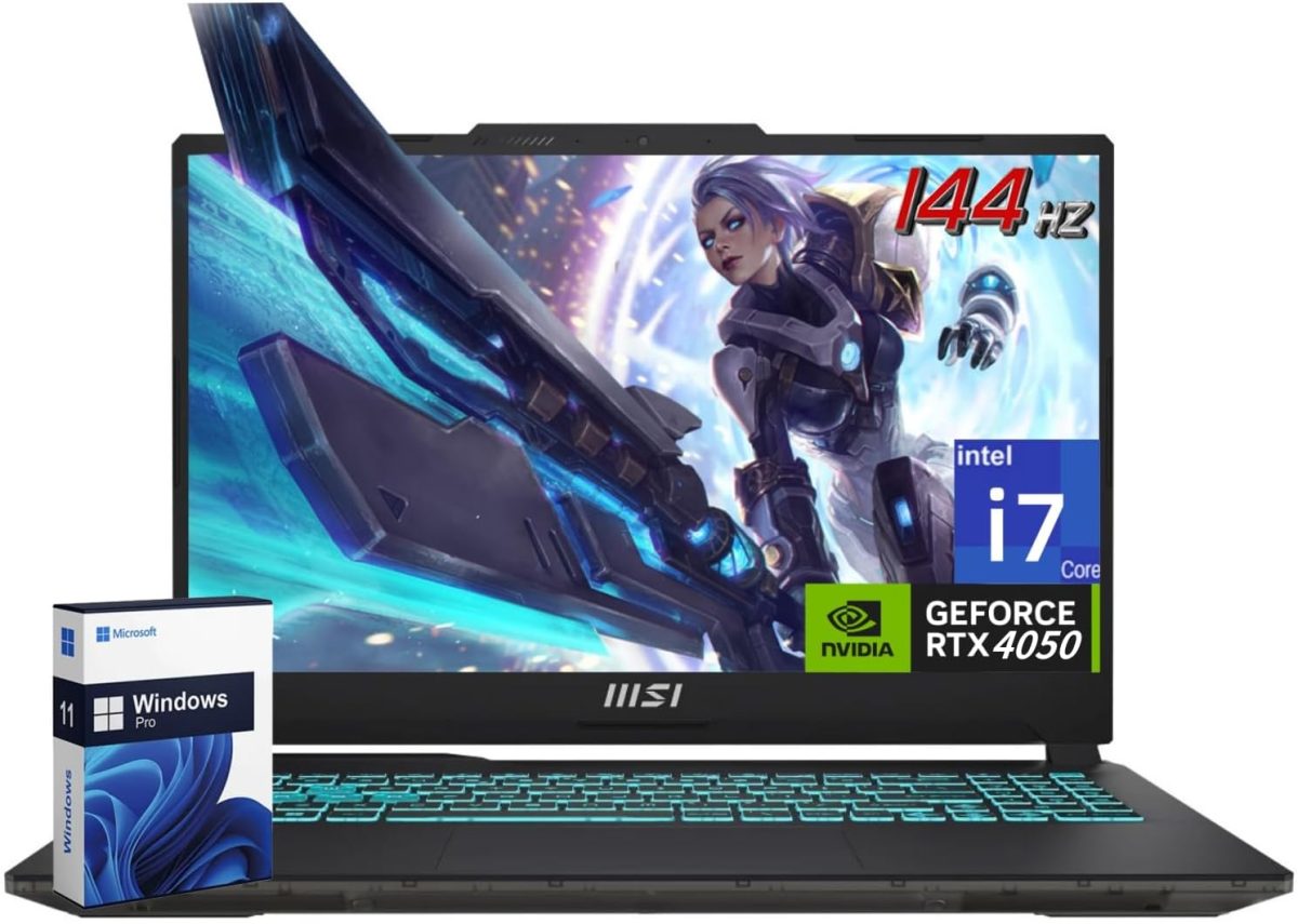 MSI لابتوب العاب سايبورغ 15 2024 15.6 انش IPS FHD (1920x1080) 144Hz، جيفورس RTX 4050، انتل الجيل 13 10 كور i7-13620H، 16GB DDR5، 1TB SSD، كيبورد باضاءة خلفية، واي فاي 6، كاميرا ويب، ويندوز 11 برو