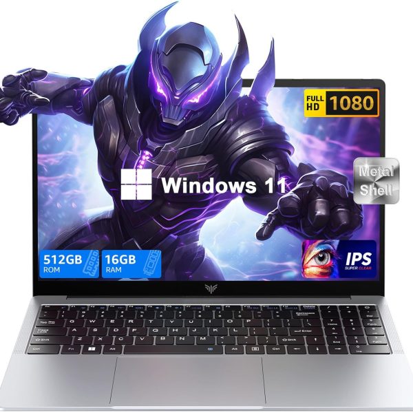 لابتوب كايجر 2025 بمعالج انتل توين ليك N150 (حتى 3.6GHz)، 16GB DDR4 512GB SSD ويندوز 11، 15.6 انش IPS 1080P، USB3.2، عمر بطارية طويل