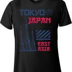 تي شيرت طوكيو اليابان، مطبوع عليه Famous World City للرجال أو النساء، تي شيرت للجنسين، D-0084