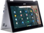 ايسر لابتوب كروم بوك سبين 311 قابل للتحويل | انتل سيليرون N4000 | شاشة لمس HD 11.6 انش زجاج كورنينج غوريلا | 4GB LPDDR4 | 64GB eMMC | انتل 802.11ac جيجابت واي فاي 5 | نظام تشغيل كروم | CP311-2H-C7QD