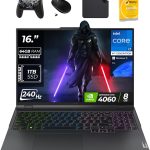 لينوفو لابتوب العاب ليجن برو 5، انتل i7-14650HX، الجيل 14، شاشة 16 انش 240Hz، 64GB RAM، 1TB SSD، RTX 4060 8GB، ويندوز 11 برو (يتضمن وحدة تحكم الموجة الاولى + ماوس + قاعدة ماوس + مضاد للفيروسات