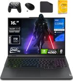 لينوفو لابتوب العاب ليجن برو 5، انتل i7-14650HX، الجيل 14، شاشة 16 انش 240Hz، 64GB RAM، 1TB SSD، RTX 4060 8GB، ويندوز 11 برو (يتضمن وحدة تحكم الموجة الاولى + ماوس + قاعدة ماوس + مضاد للفيروسات