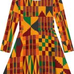 فستان حفلات الاميرة للبنات من امزبرينت بلون روز كحلي وباكمام طويلة، فستان سهرة كاجوال ايه لاين متارجح مزين بالزهور للبنات بعمر 3-10 سنوات