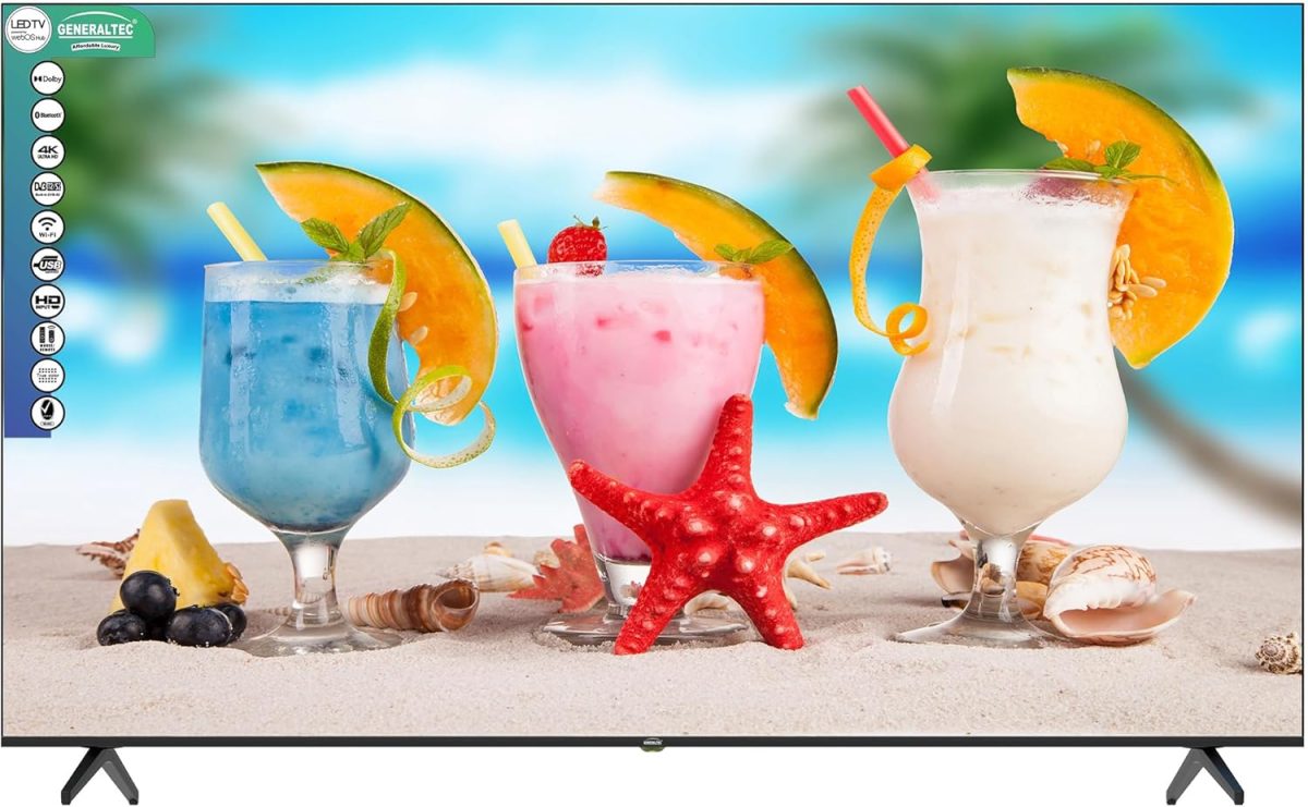 تلفزيون LED ذكي 85 بوصة بدقة 4K UHD مع نظام تشغيل ويب او اس وجهازي تحكم عن بعد سحري وشاشة سينما 4K UHD HDR وصوت دولبي وتحكم صوتي ذكي وتطبيقات يوتيوب ونتفليكس وشاهد من جنرال تيك
