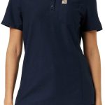 قميص بولو نسائي قصير الأكمام ومريح من Carhartt