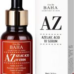 كوس دي باها سيروم للوجه بحمض أزيليك بنسبة 10% مع النياسيناميد - منتج سريع للعناية بالبشرة بالوردية + يقلل ندبات حب الشباب الكيسي + تخفيف احمرار الوجه + الرؤوس السوداء لتصبغ البثور، 1 اونصة سائلة (30